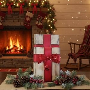 ✨ Rustic Farmhouse Christmas Present Stack Decor ✨